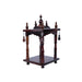 Pooja Mandir With Base - 10.5 x 5.5 Inches | Base 5.5x5.5 Inches/ Puja Stand/ Open Type Wooden Temple for Home - Home Puja Mandir