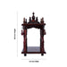 Pooja Mandir With Base - 10.5 x 5.5 Inches | Base 5.5x5.5 Inches/ Puja Stand/ Open Type Wooden Temple for Home - Home Puja Mandir