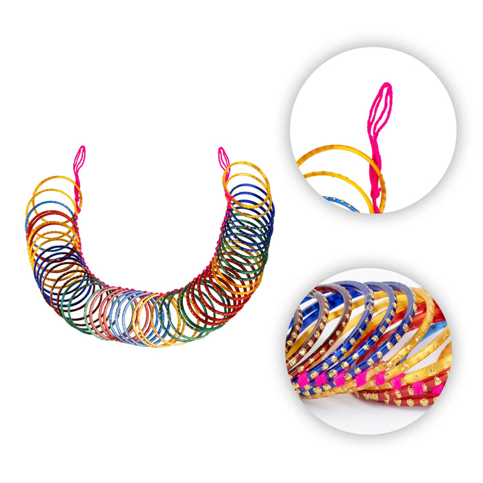 Glass Bangle Garland | Valayal Malai/ Garland With Bangles/ Valaiyal Maalai for Deity - Neck & Body Accessories
