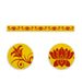 Rangoli Sticker Set - 27 x 2.5 Inches | 4 Pcs/ Yellow Colour Border Kolam Stickers/ Rangoli Design Sticker for Home - Kolam & Rangoli