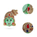 Stone Decorative Meenakshi Amman Face - 8 x 6 Inches | Paper Mache Devi Face/ Ammavari Face for Deity Decor - Head & Face Accessories