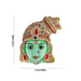 Stone Decorative Meenakshi Amman Face - 8 x 6 Inches | Paper Mache Devi Face/ Ammavari Face for Deity Decor - Head & Face Accessories