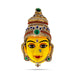 Stone Decorative Amman Face - 8.5 x 5 Inches | Paper Mache Devi Face/ Yellow Ammavari Face for Deity Decor - Head & Face Accessories
