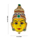 Stone Decorative Amman Face - 8.5 x 5 Inches | Paper Mache Devi Face/ Yellow Ammavari Face for Deity Decor - Head & Face Accessories