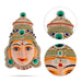 Stone Decorative Murugan Face - 9 x 5 Inches | Paper Mache Decorative Face for Deity Decor - Head & Face Accessories