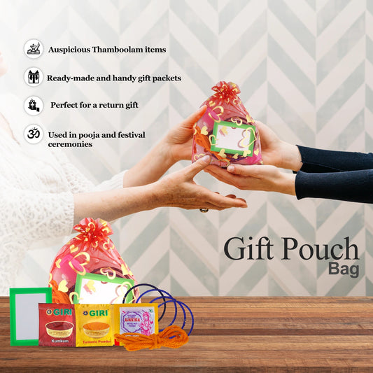 Giri Thamboolam Set - Pouch-bag | Sumangali Set/ Thambulam Pack/ Return Gift for Navratri - Traditional Gifts