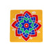Kolam Sticker Pair - 10 x 10 Inches | 2 Pcs/ Colour Rangoli Sticker for Pooja Room Decor/ Assorted Design - Kolam & Rangoli