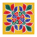 Rangoli Sticker - 4 x 4 Inch | Muggulu Sticker/ Colour Rangoli Sticker for Floor/ Assorted Design - Kolam & Rangoli
