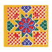 Rangoli Sticker - 4 x 4 Inch | Muggulu Sticker/ Colour Rangoli Sticker for Floor/ Assorted Design - Kolam & Rangoli