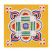 Rangoli Sticker - 4 x 4 Inch | Muggulu Sticker/ Colour Rangoli Sticker for Floor/ Assorted Design - Kolam & Rangoli