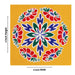 Rangoli Sticker - 4 x 4 Inch | Muggulu Sticker/ Colour Rangoli Sticker for Floor/ Assorted Design - Kolam & Rangoli