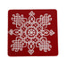 Maroon Kolam Sticker Set - 7 x 7 Inches | 4 Pcs/ Rangoli Sticker/ Muggu Sticker for Home Decor - Kolam & Rangoli
