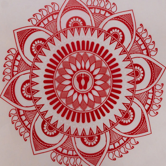 Rangoli Sticker - 12 x 12 Inches | Kolam Sticker/ Muggulu Sticker/ Readymade Rangoli Sticker for Floor Decor - Kolam & Rangoli