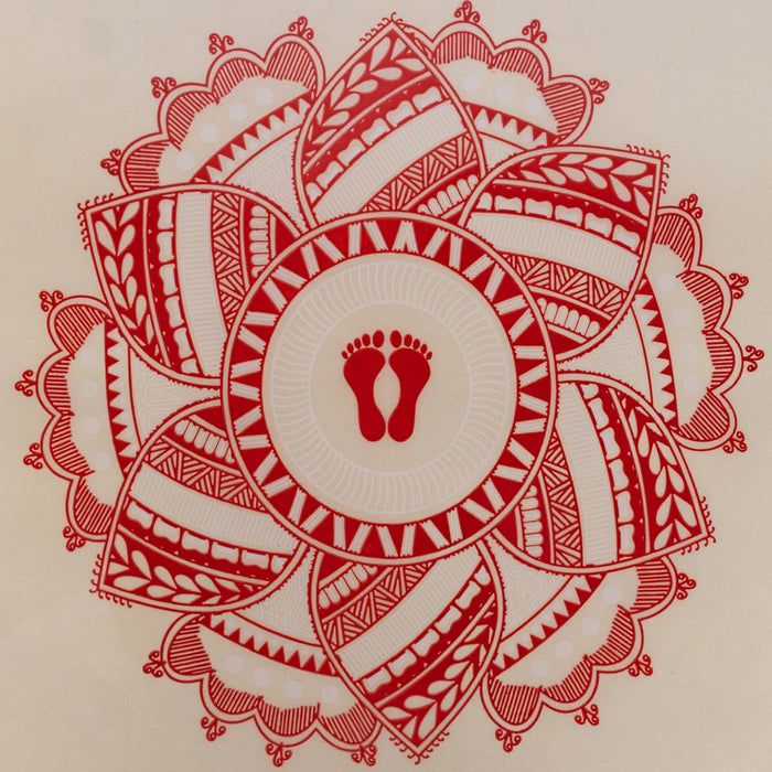 Rangoli Sticker - 12 x 12 Inches | Kolam Sticker/ Muggulu Sticker/ Readymade Rangoli Sticker for Floor Decor - Kolam & Rangoli