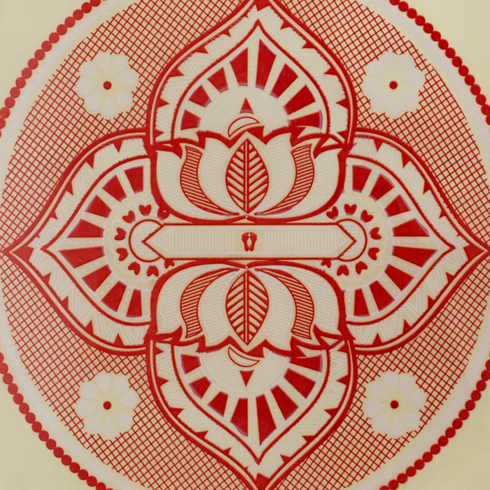 Rangoli Sticker - 12 x 12 Inches | Kolam Sticker/ Muggulu Sticker/ Readymade Rangoli Sticker for Floor Decor - Kolam & Rangoli