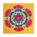 Rangoli Sticker - 15 x 15 Inch | Muggulu Sticker/ Colour Rangoli Sticker for Floor/ Assorted Design - Kolam & Rangoli