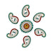 Acrylic Rangoli - 9 x 8 Inches | Peacock Design Kundan Rangoli/ Muggulu Rangoli for Home Decor - Kolam & Rangoli