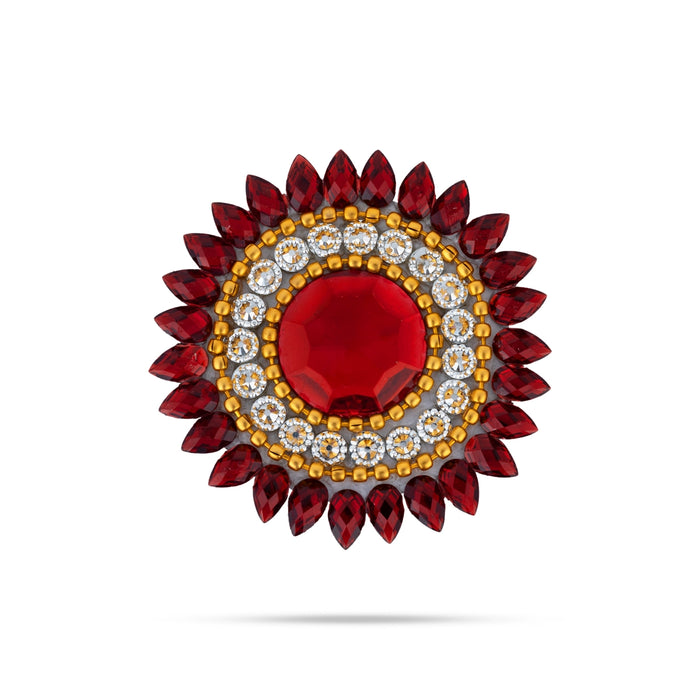 Acrylic Rangoli - 9 x 8 Inches | Peacock Design Kundan Rangoli/ Muggulu Rangoli for Home Decor - Kolam & Rangoli