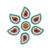 Rangoli Design - 11 x 11 Inches | Kolam Design/ Mango Design Rangoli Kolam/ Muggu Design for Home Decor - Kolam & Rangoli