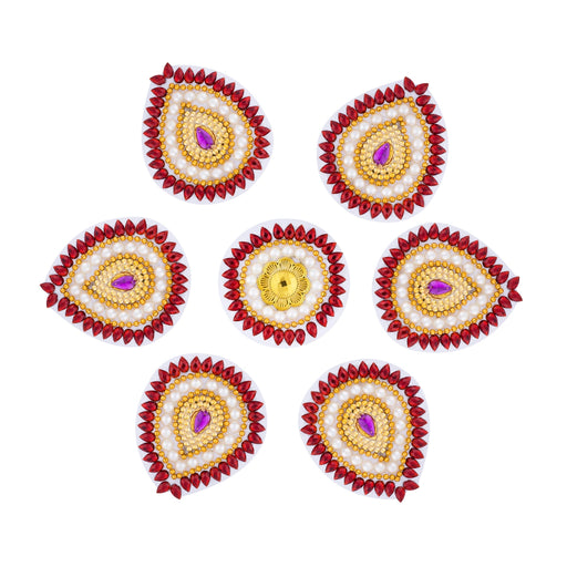 Acrylic Rangoli | Muggulu Rangoli/ Decorative Kundan Rangoli for Home Decor - Kolam & Rangoli