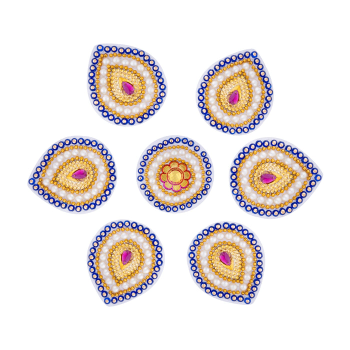 Acrylic Rangoli | Muggulu Rangoli/ Decorative Kundan Rangoli for Home Decor - Kolam & Rangoli