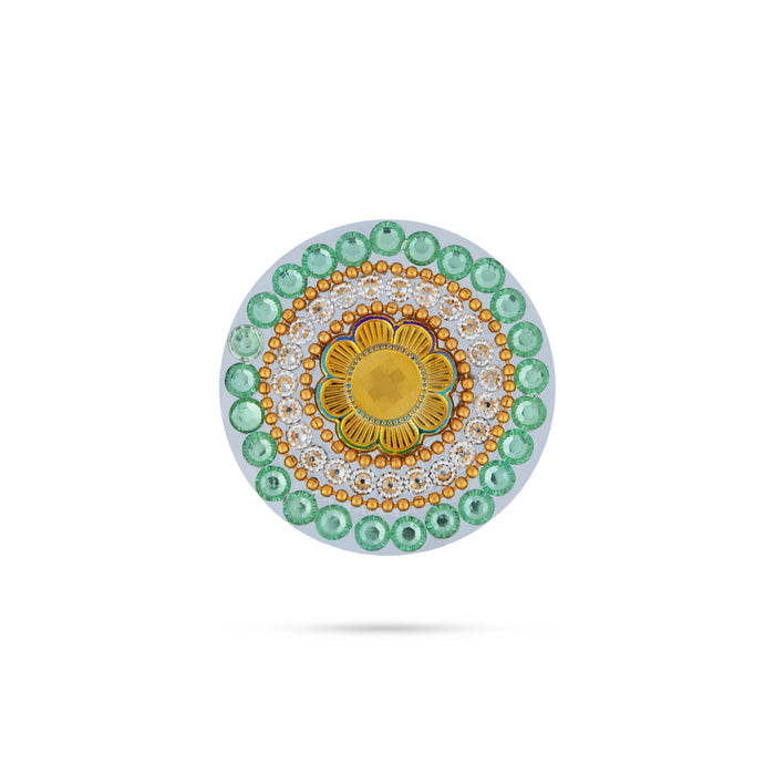 Acrylic Rangoli Design | Kalash Design Muggulu Rangoli Kolam/ Kundan Stone Kolam Design for Home Decor - Kolam & Rangoli