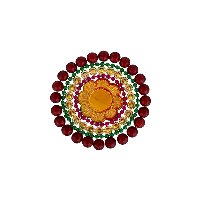 Acrylic Rangoli Design | Kalash Design Muggulu Rangoli Kolam/ Kundan Stone Kolam Design for Home Decor