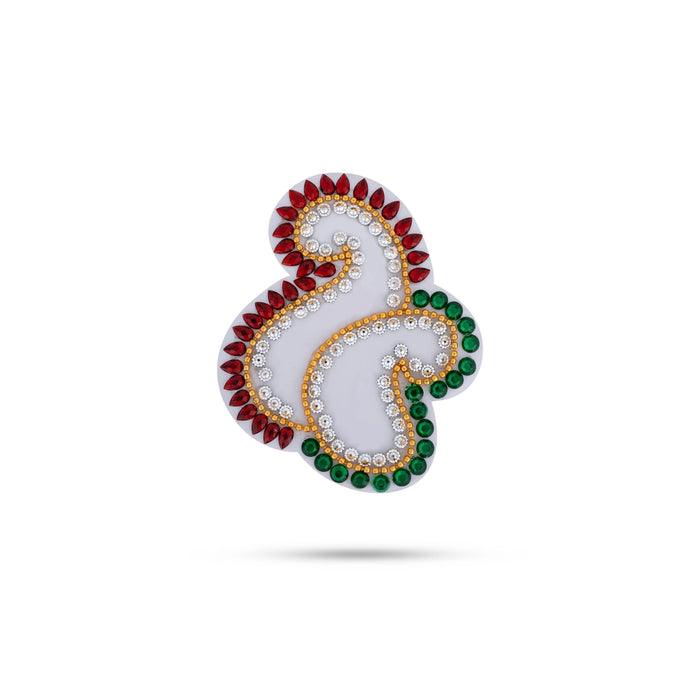 Acrylic Rangoli Design | Peacock Design Muggulu Rangoli Kolam/ Kundan Stone Kolam Design for Home Decor - Kolam & Rangoli