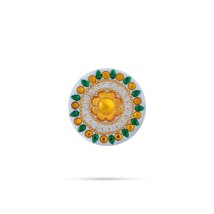 Acrylic Rangoli Design | Peacock Design Muggulu Rangoli Kolam/ Kundan Stone Kolam Design for Home Decor - Kolam & Rangoli