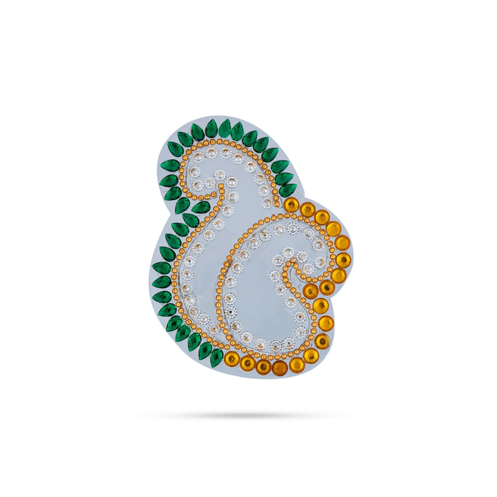 Acrylic Rangoli Design | Peacock Design Muggulu Rangoli Kolam/ Kundan Stone Kolam Design for Home Decor - Kolam & Rangoli