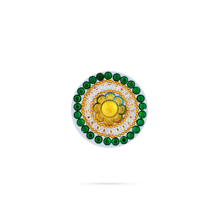 Acrylic Rangoli | Deep Design Kundan Stone Rangoli Design/ Muggulu Rangoli for Home Decor - Kolam & Rangoli