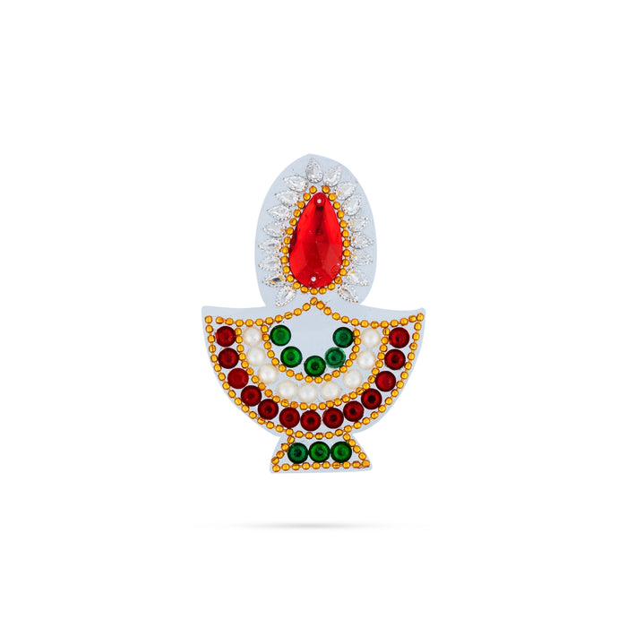 Acrylic Rangoli | Deep Design Kundan Stone Rangoli Design/ Muggulu Rangoli for Home Decor - Kolam & Rangoli