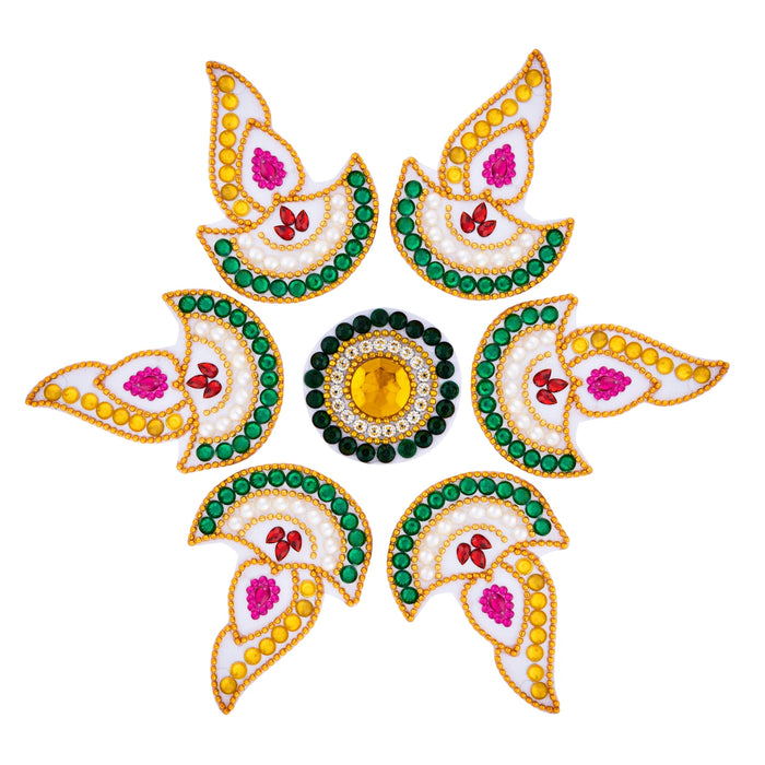 Rangoli Design | Kolam Design/ Diya Design Rangoli Kolam/ Muggu Design for Home Decor/ Assorted