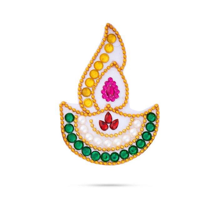 Acrylic Rangoli | Deep Design Kundan Stone Rangoli Design/ Muggulu Rangoli for Home Decor - Kolam & Rangoli