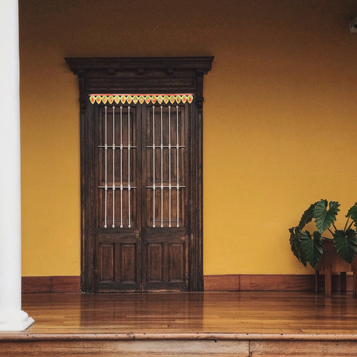 Leaf Design Toran - 32 Inches | Golden & Green Colour Thoran / Bandanwar / Door Hanging Toran for Home - Toran