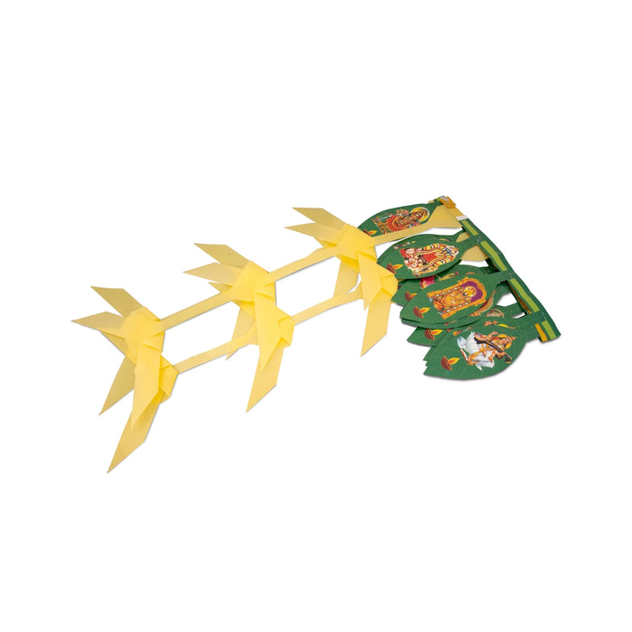 Green Leaf Toran - 37 Inches | Thennan thoranam / Bandanwar / God Thoranam / Thoran for Door Decor
