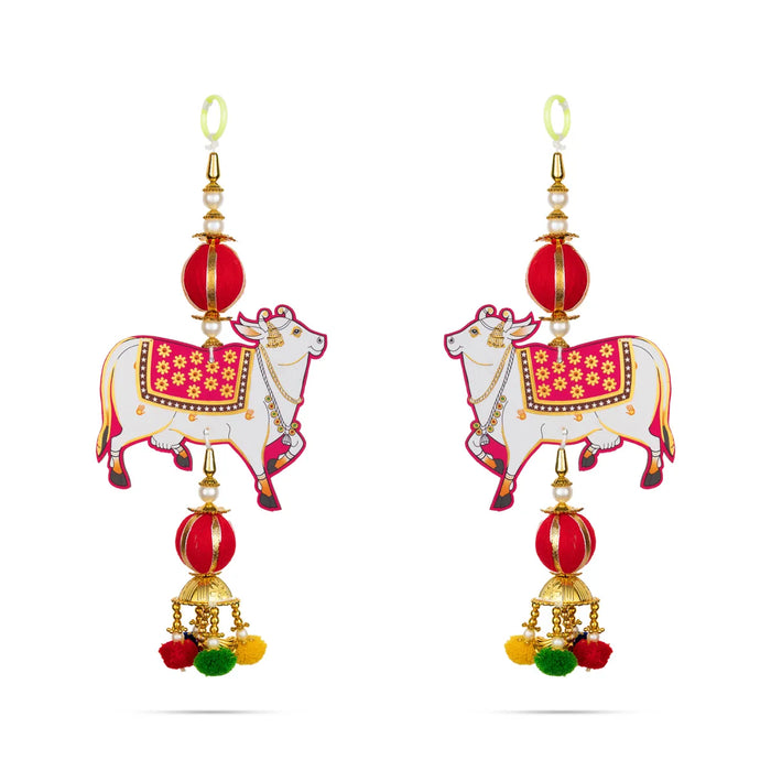 Cow Design Wall Hanging Pair – 10 Inches | Decorative Hanging / Stylish Home & Living Room Decor