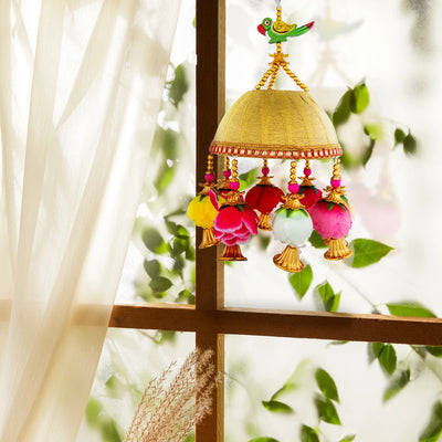 Wall Hanging - 11 x 5 Inches | Fancy Wall Hanger/ Decorated Wall Hanging/ Wall Decoration/ 100 Gms Approx