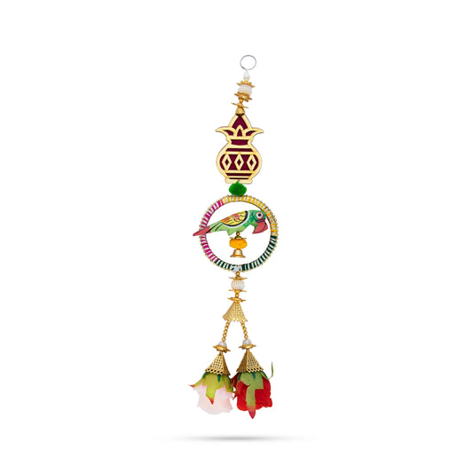 Side Toran Pair - 19 Inches | 2 Pcs/ Bandanwar/ Fancy Thoran for Door Decor/ 120 Gms Approx - Toran
