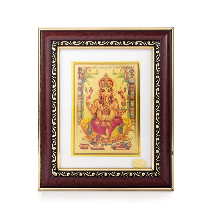 Ganapati Picture Frame - 8 x7 Inches | Lord Ganesha Photo Frame For Home & Pooja space