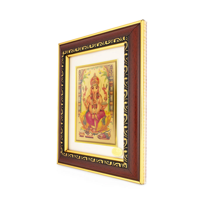 Ganapati Picture Frame - 8 x7 Inches | Lord Ganesha Photo Frame For Home & Pooja space