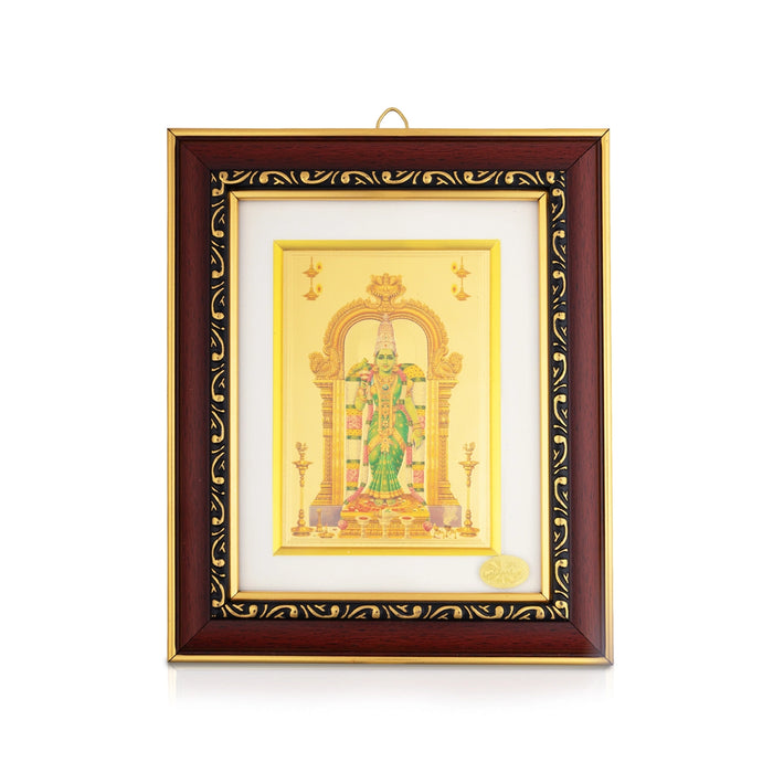 Madurai Meenakshi Wall Frame - 8 x 7 Inches | Goddess Meenatchi Photo Frame for Pooja Room