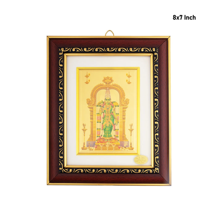 Madurai Meenakshi Wall Frame - 8 x 7 Inches | Goddess Meenatchi Photo Frame for Pooja Room