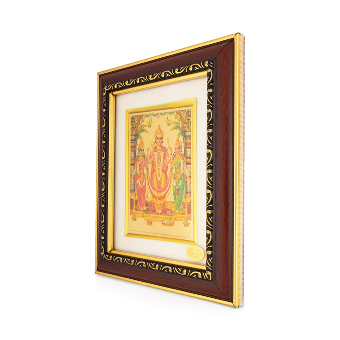 Murugan Valli Deivanai Picture Frame - 8 x 7 Inches | Dhandayuthapani with Valli Deivanai Photo Frame for Home