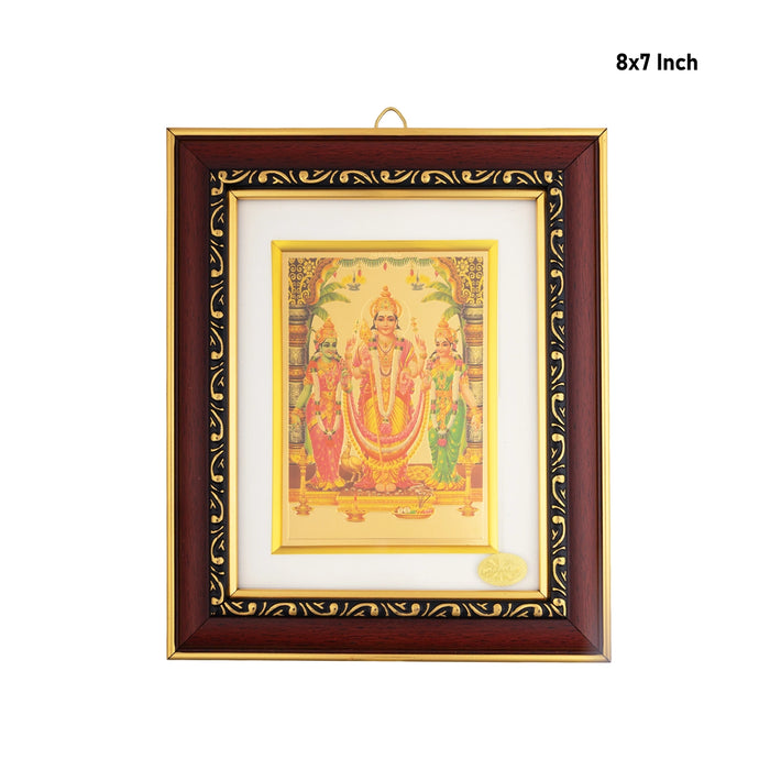 Murugan Valli Deivanai Picture Frame - 8 x 7 Inches | Dhandayuthapani with Valli Deivanai Photo Frame for Home