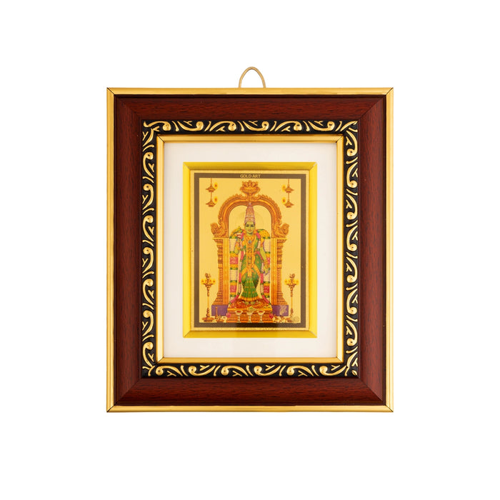 Goddess Meenakshi Amman Picture Frame - 7 x 6 Inches | Divine Madurai Meenakshi Standing Photo Frame for Living Room
