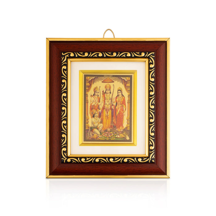 Lord Rama Photo Frame - 7 x 6 Inches | Divine Rama Parivar Picture Frame for Prayer Room & Spiritual Decor