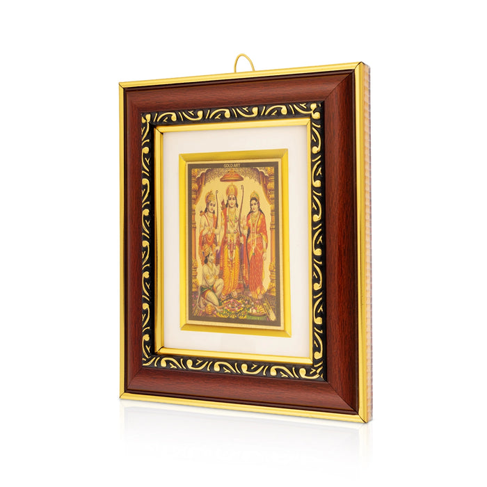 Lord Rama Photo Frame - 7 x 6 Inches | Divine Rama Parivar Picture Frame for Prayer Room & Spiritual Decor