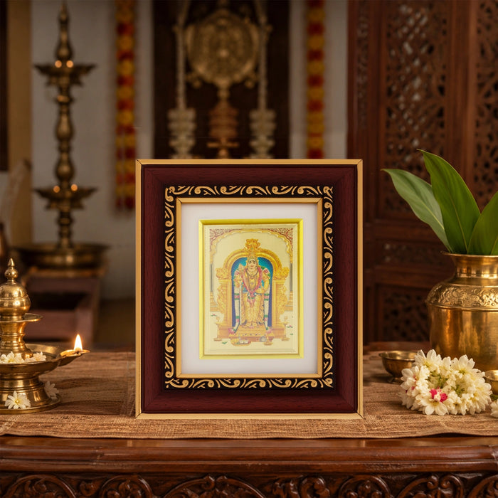 Tiruchendur Murugan Wall Frame - 7 x 6 Inches | Kathirvelan Swamy Photo Frame for Pooja Space