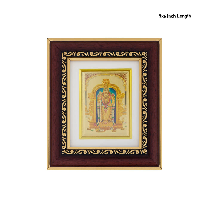 Tiruchendur Murugan Wall Frame - 7 x 6 Inches | Kathirvelan Swamy Photo Frame for Pooja Space